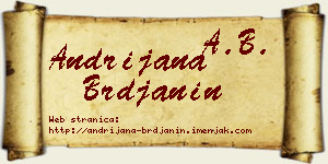 Andrijana Brđanin vizit kartica